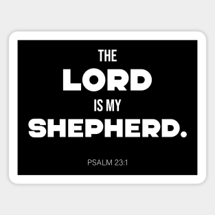 Bible Scripture Psalm 23:1 Quote White Magnet